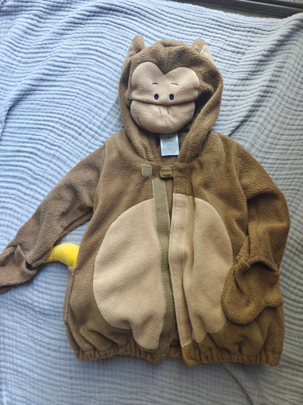 Old Navy Toddler Fleece Monkey Halloween Costume Jacket (Size 12-24M)